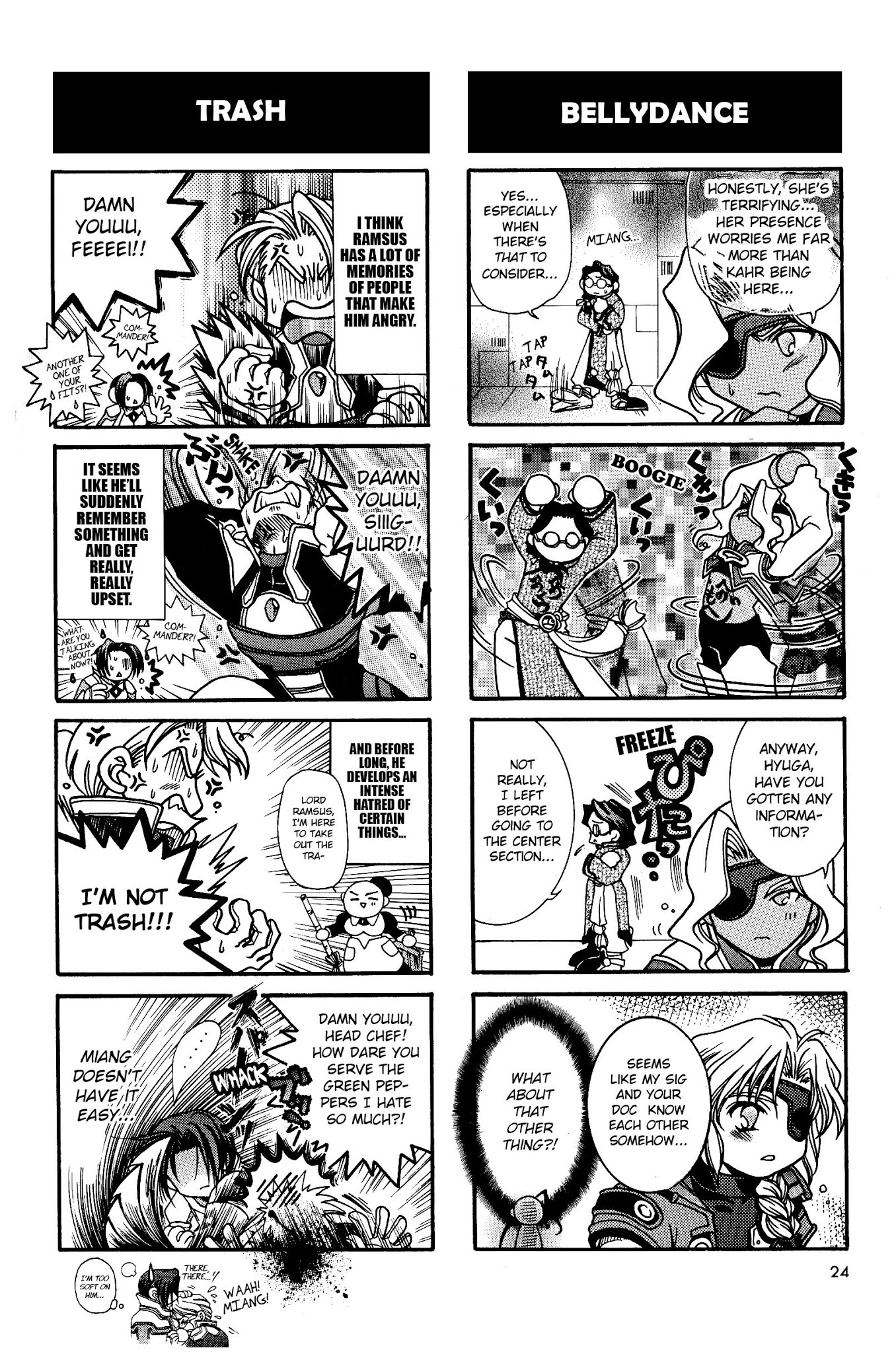 Xenogears 4-koma Comic Chapter 2.2 page 6 - Chapter 2 v2 : Cheap Mushrooms ¥58