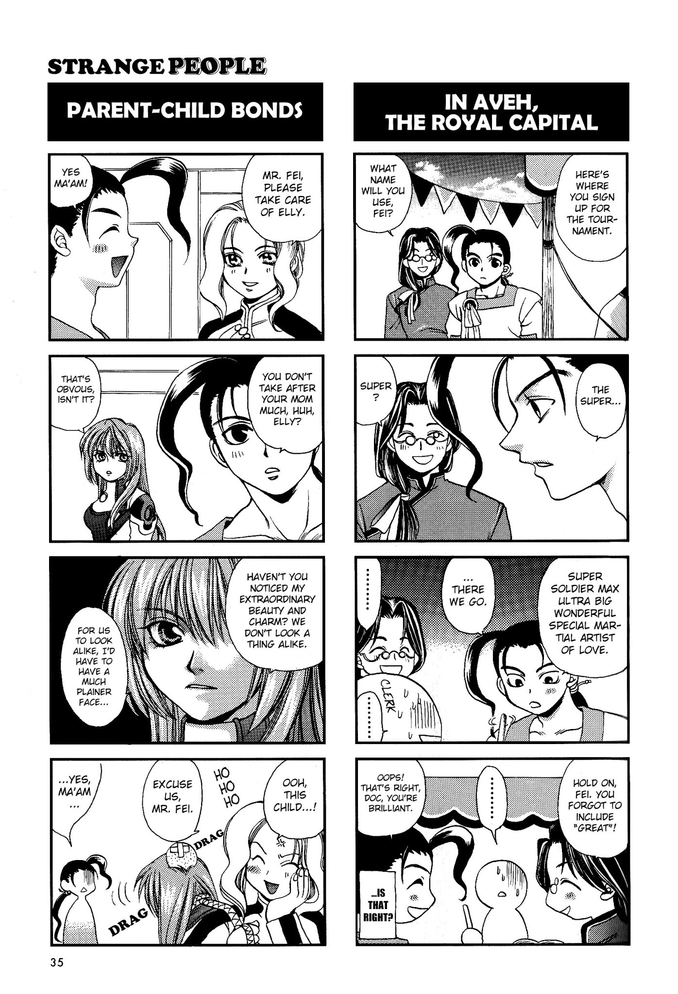 Xenogears 4-koma Comic Chapter 4.2 page 4 - Chapter 4 v2 : Strange People