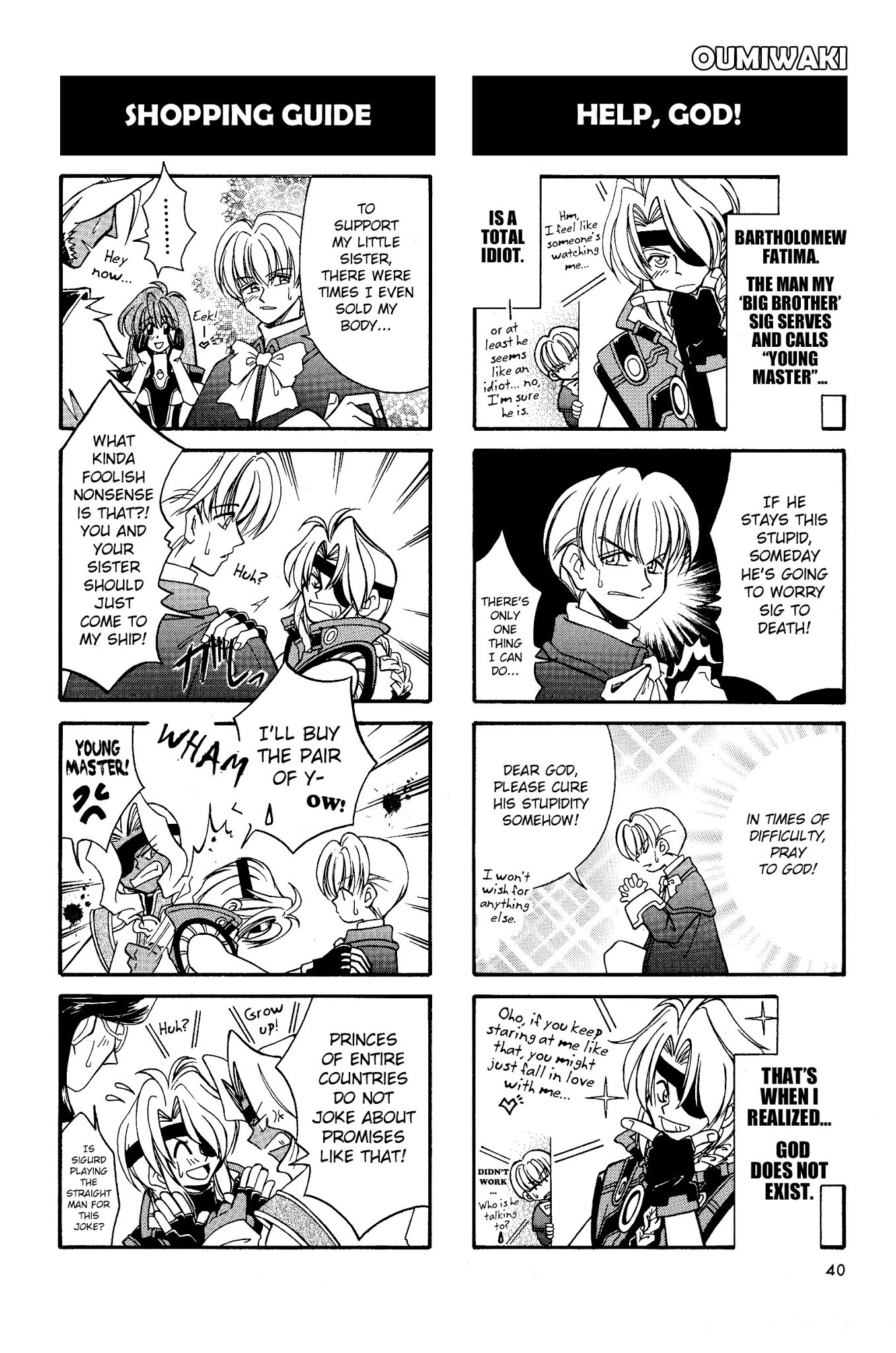 Xenogears 4-koma Comic Chapter 5.2 page 3 - Chapter 5 v2 : Even God Feels Blue Sometimes