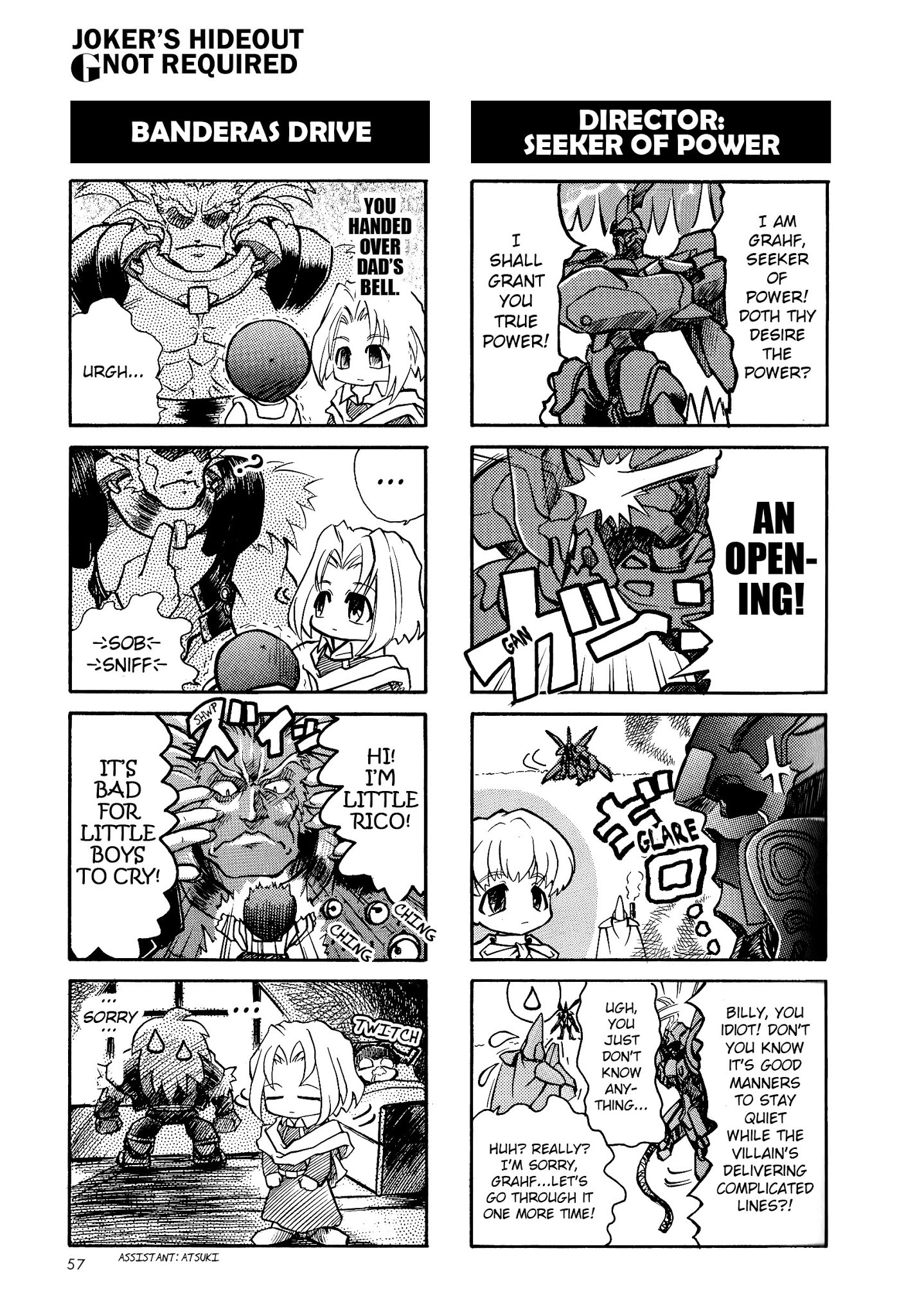 Xenogears 4-koma Comic Chapter 7.2 page 6 - Chapter 7 v2 : Joker's Hideout, G Not Required