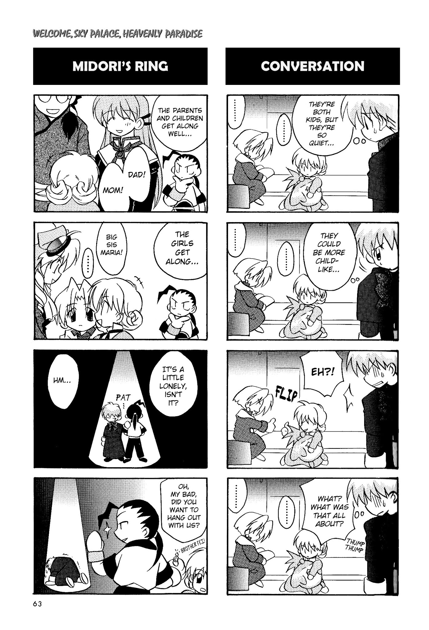 Xenogears 4-koma Comic Chapter 8.2 page 6 - Chapter 8 v2 : Welcome, Sky Palace, Heavenly Paradise