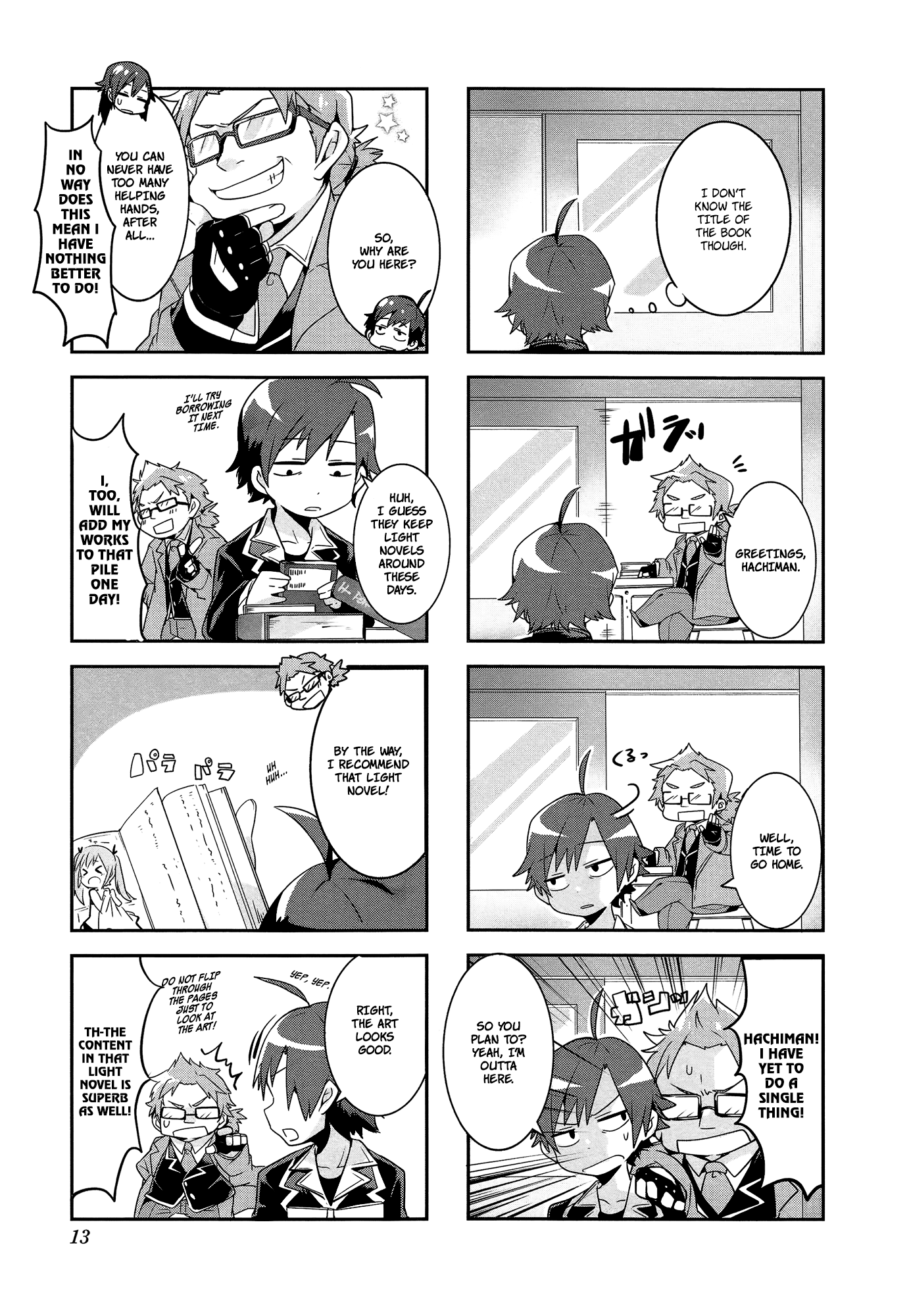 Yahari 4-koma Demo Ore no Seishun Love Come wa Machigatteiru. Chapter 1 page 12 - Chapter 1