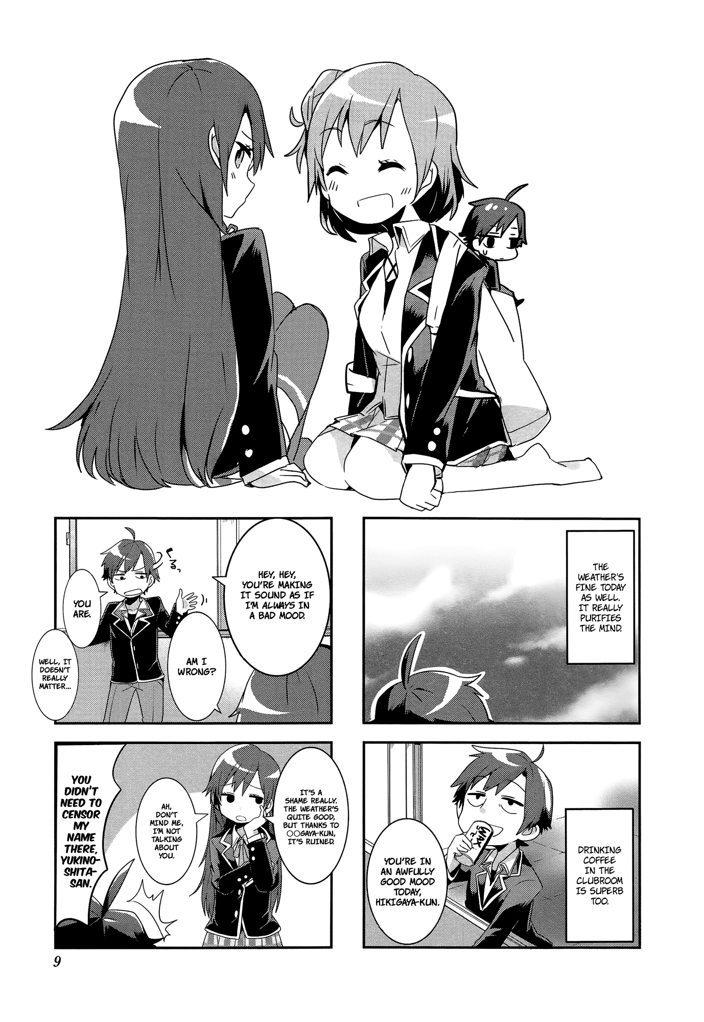 Yahari 4-koma Demo Ore no Seishun Love Come wa Machigatteiru. Chapter 1 page 8 - Chapter 1