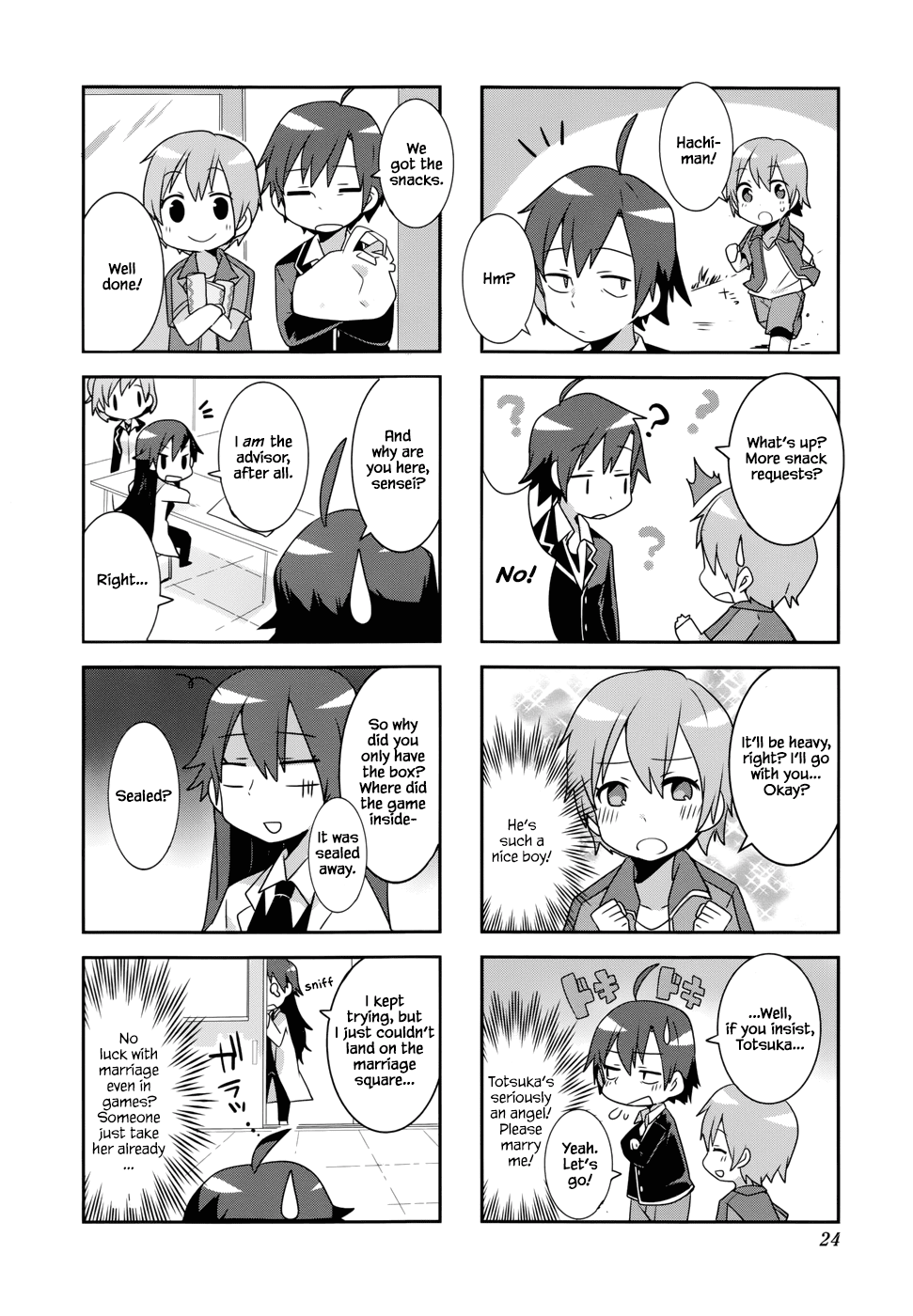 Yahari 4-koma Demo Ore no Seishun Love Come wa Machigatteiru. Chapter 2 page 8 - Chapter 2