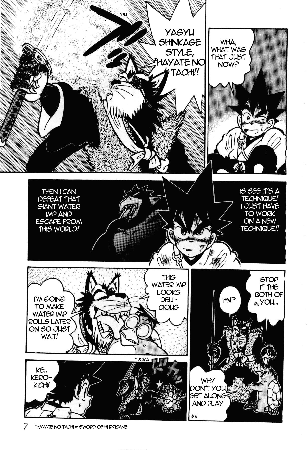 Yaiba Chapter 99 page 5 - Chapter 99: Darkness Sphere Escape Training