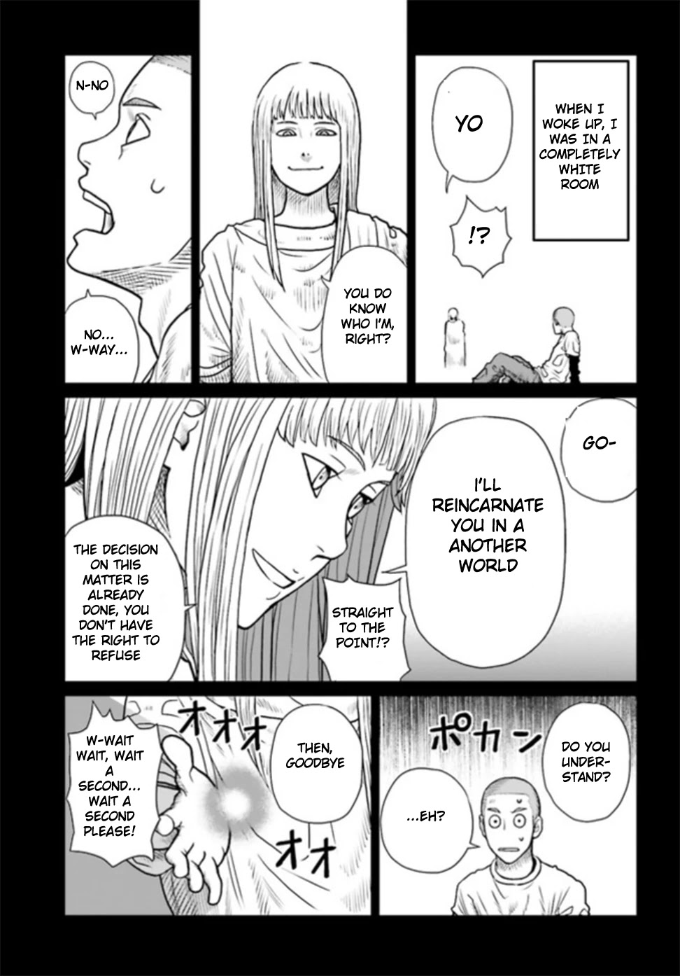 Yajin Tensei: Karate Survivor in Another World Chapter 1.1 page 4 - Chapter 1.1 - 1.3: Goblin x Straw skirt x Me