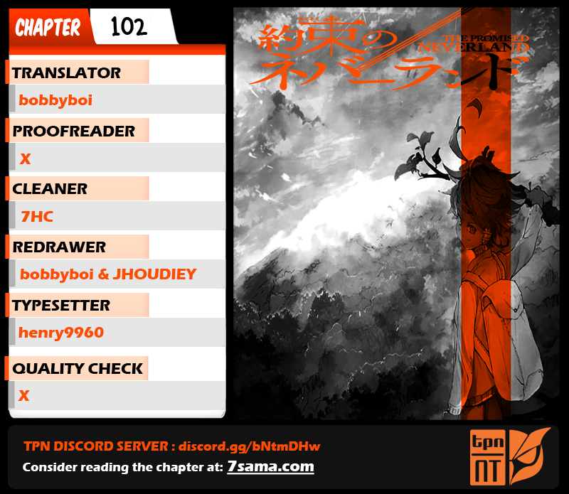 Yakusoku no Neverland Chapter 102 page 1 - Chapter 102: Found It