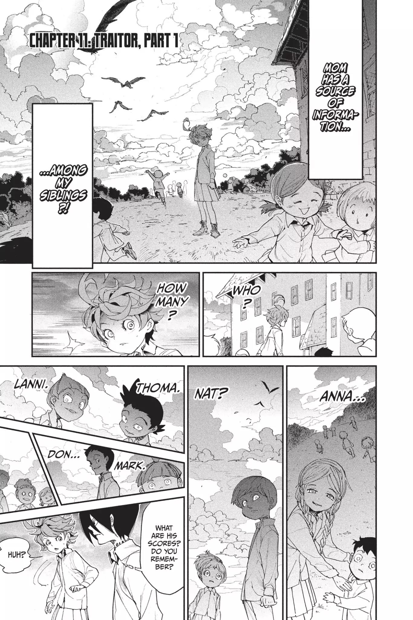 Yakusoku no Neverland Chapter 11 page 1 - Chapter 11: Traitor, Part 1
