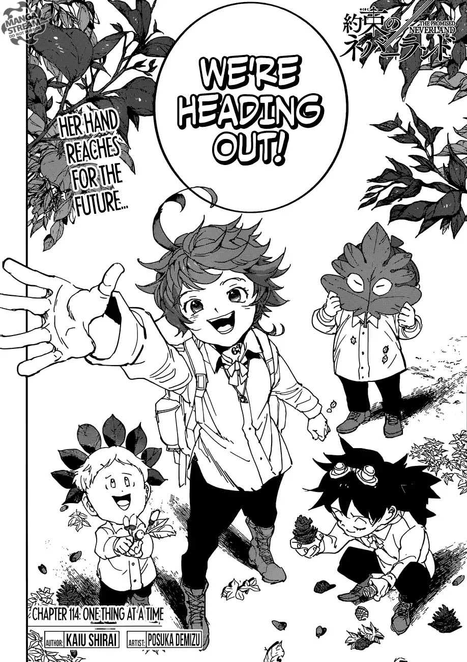 Yakusoku no Neverland Chapter 114 page 3 - Chapter 114: One Thing At A Time