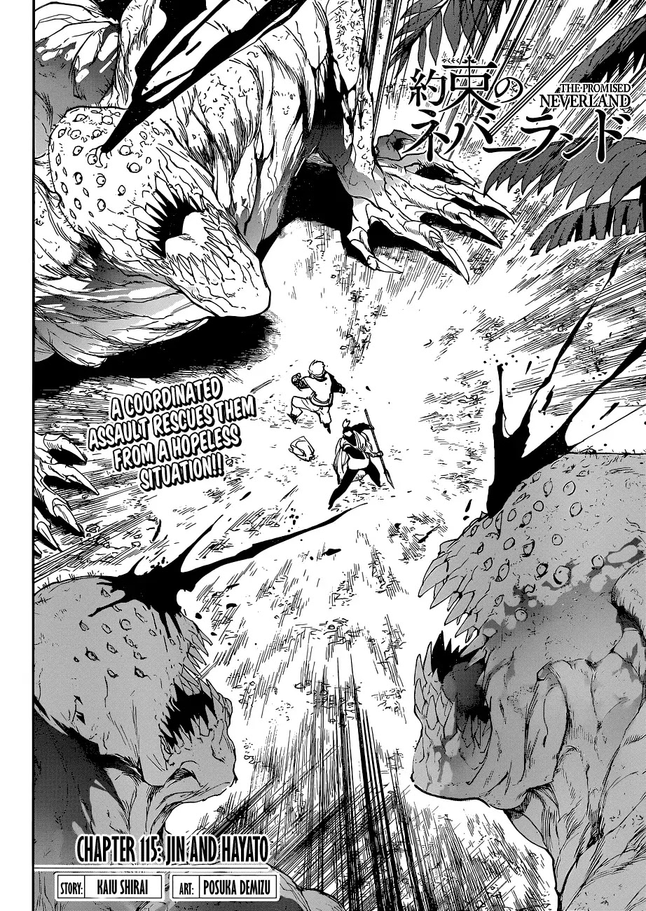 Yakusoku no Neverland Chapter 115 page 3 - Chapter 115: Jin And Hayato