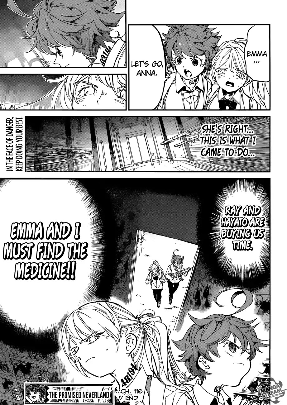 Yakusoku no Neverland Chapter 116 page 20 - Chapter 116: Infiltrating the Cage