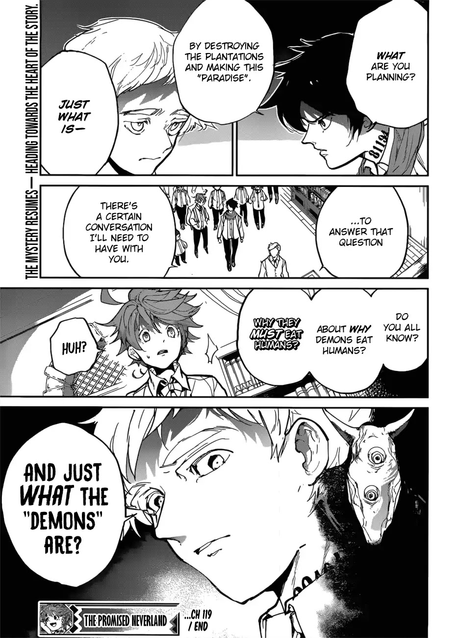 Yakusoku no Neverland Chapter 119 page 20 - Chapter 119: Unexpected Meeting