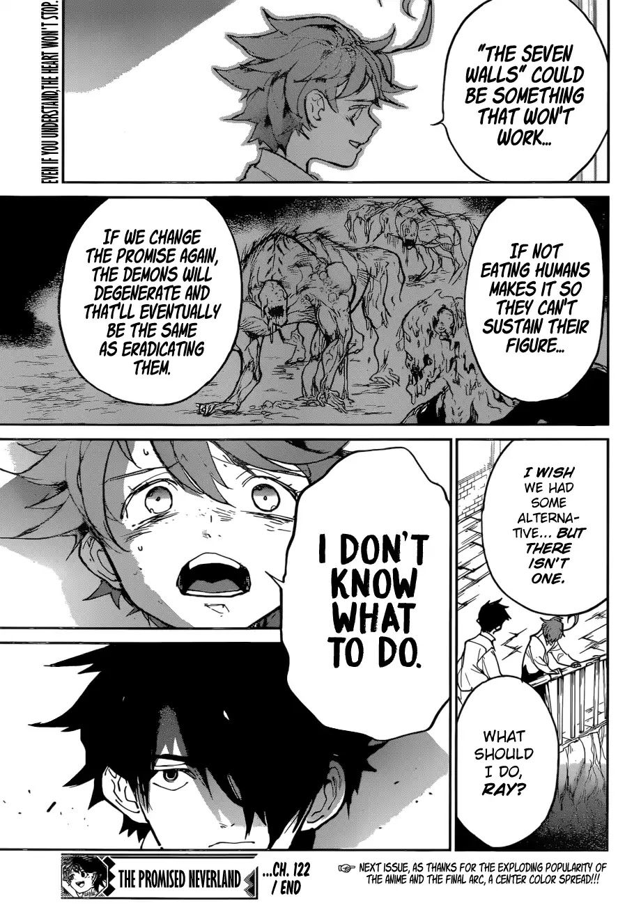 Yakusoku no Neverland Chapter 122 page 20 - Chapter 122: True Feelings