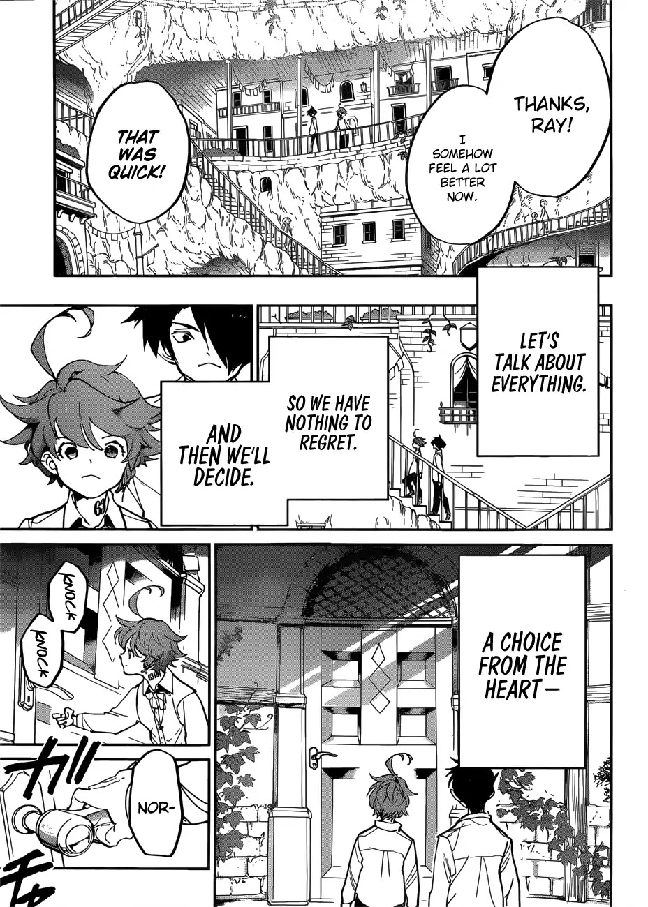 Yakusoku no Neverland Chapter 123 page 18 - Chapter 123: An Important Choice