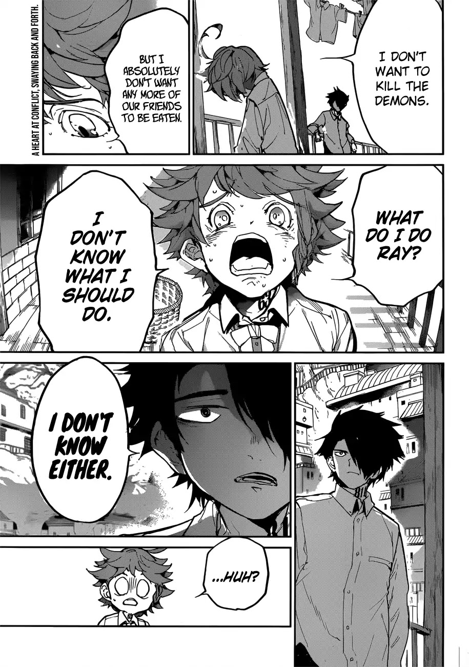 Yakusoku no Neverland Chapter 123 page 4 - Chapter 123: An Important Choice