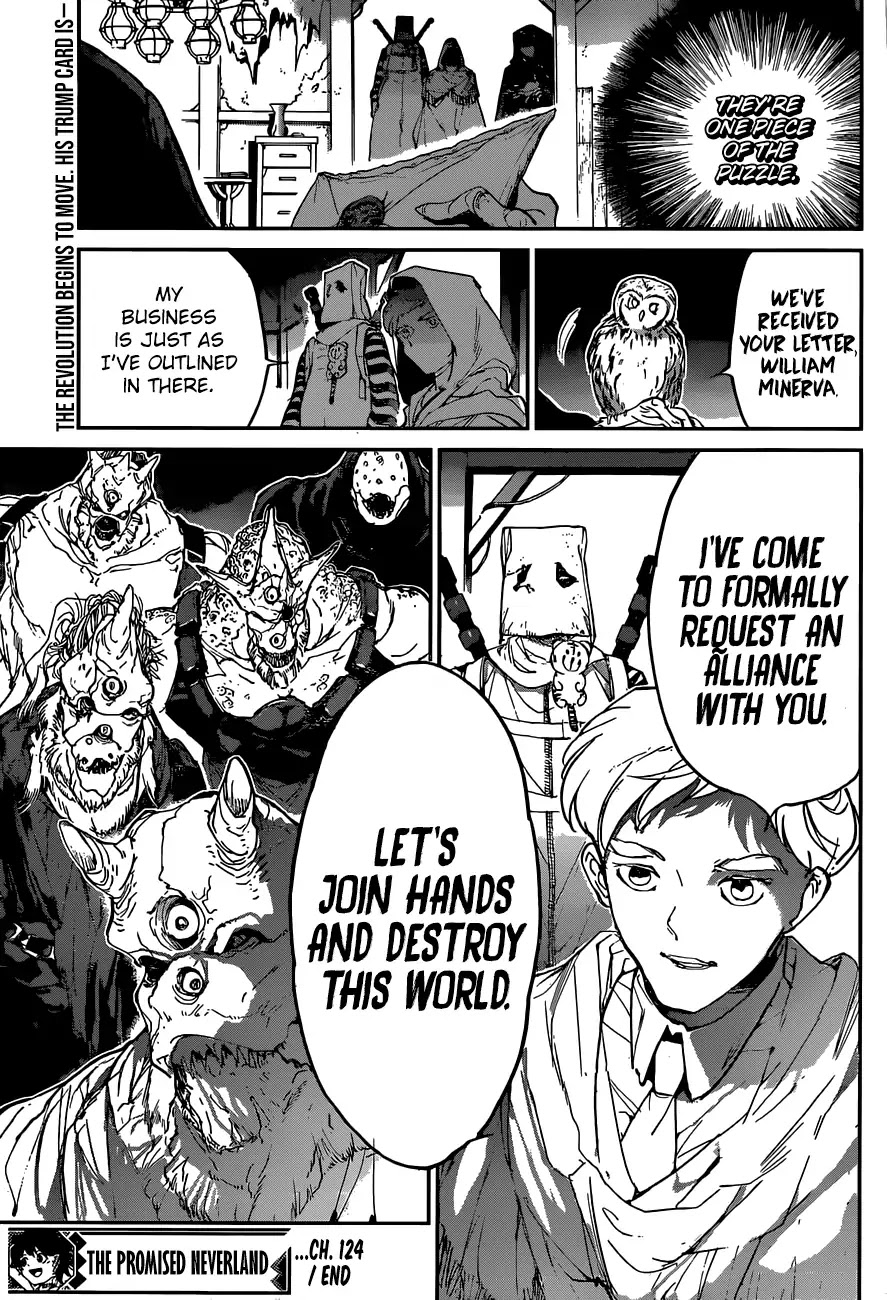 Yakusoku no Neverland Chapter 124 page 20 - Chapter 124: Spill It