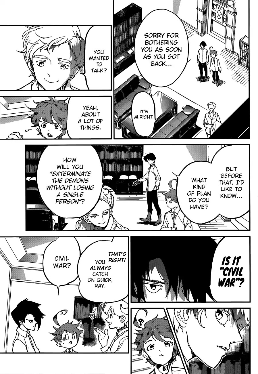 Yakusoku no Neverland Chapter 126 page 10 - Chapter 126: Three Party Dialogue