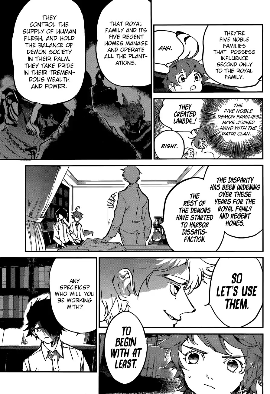 Yakusoku no Neverland Chapter 126 page 12 - Chapter 126: Three Party Dialogue