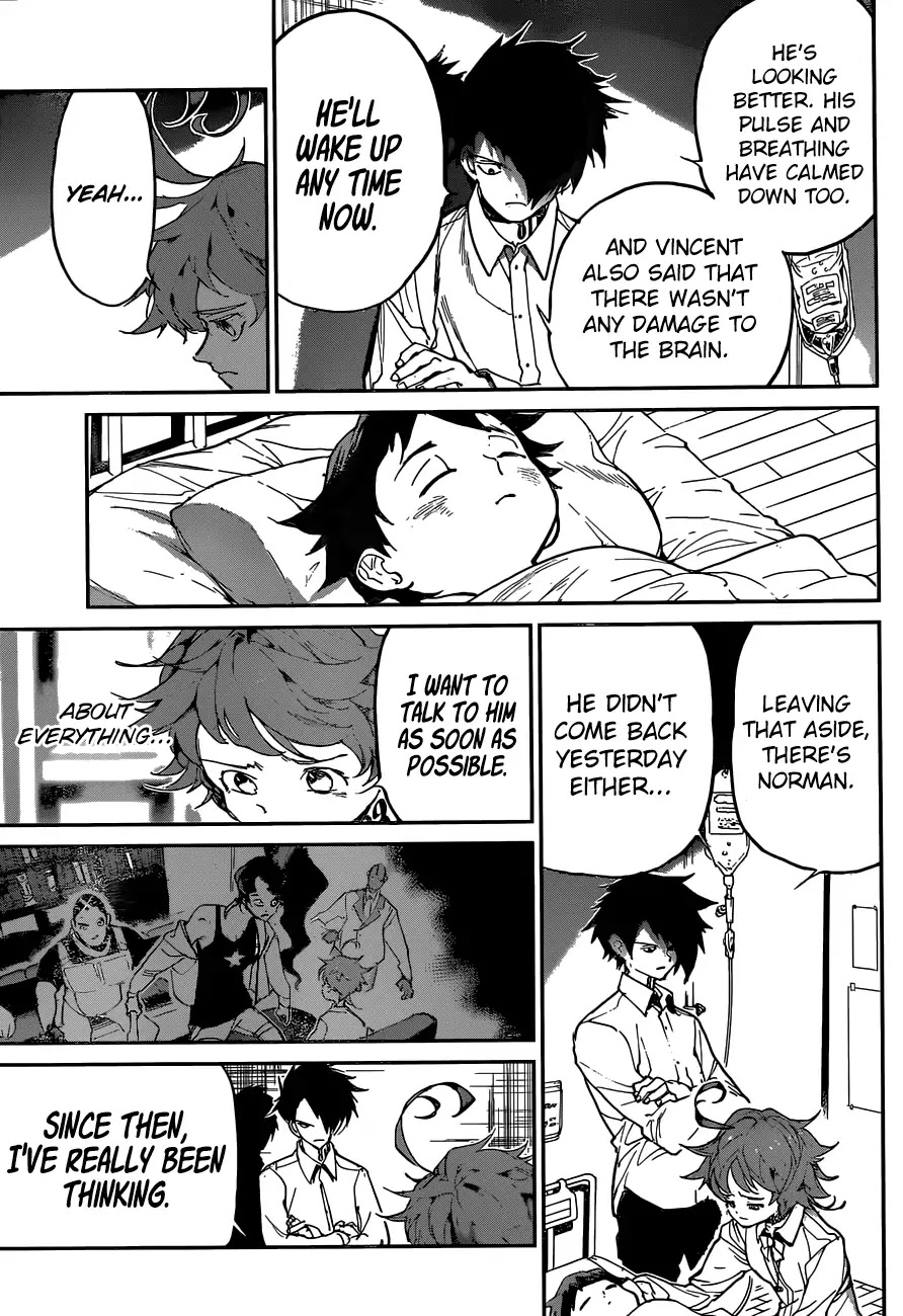 Yakusoku no Neverland Chapter 126 page 4 - Chapter 126: Three Party Dialogue