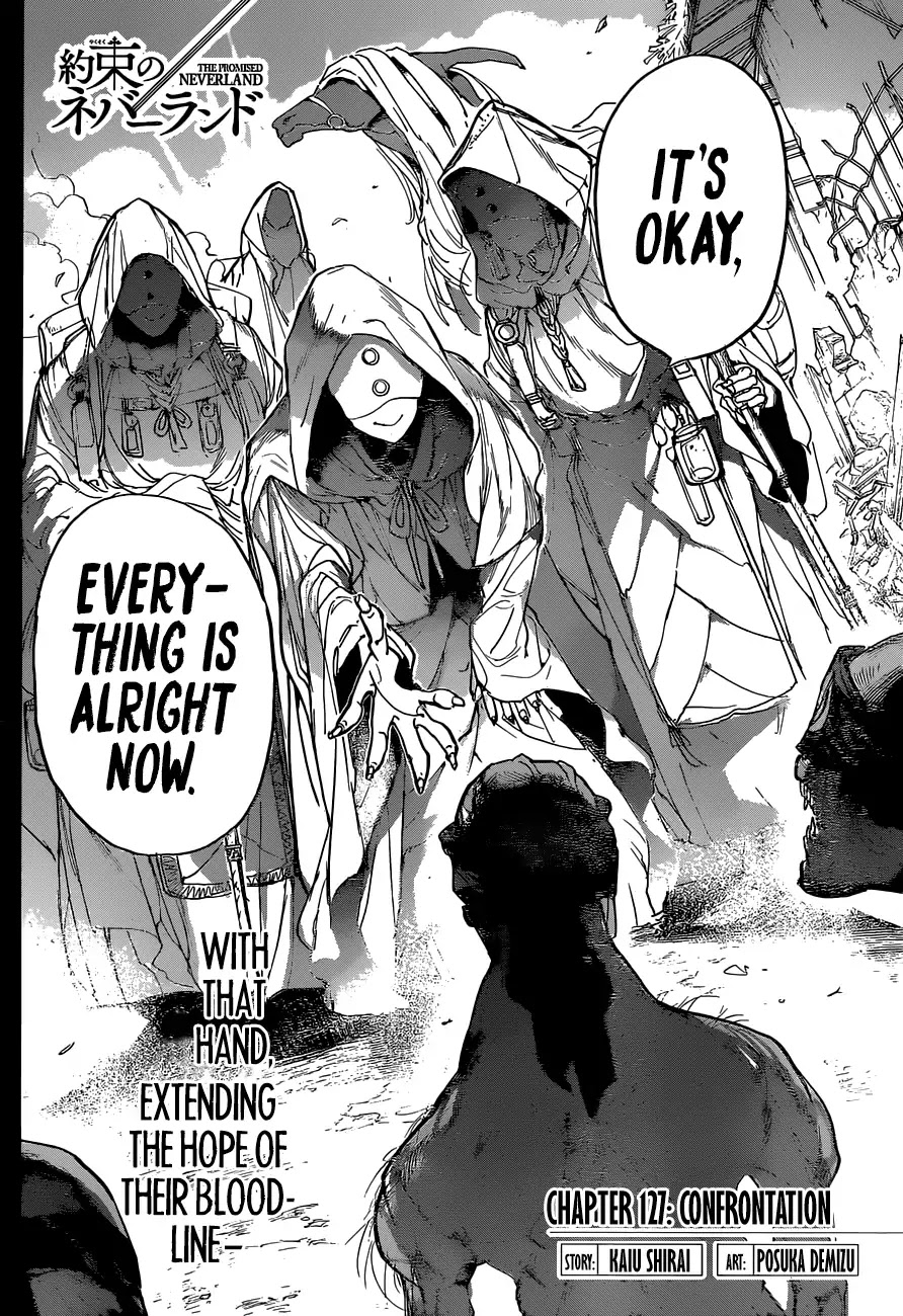 Yakusoku no Neverland Chapter 127 page 3 - Chapter 127: Confrontation