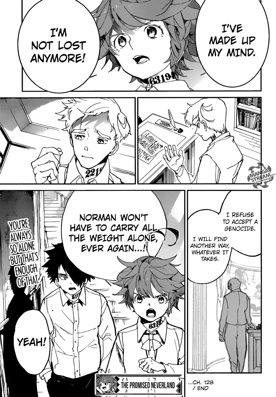 Yakusoku no Neverland Chapter 128 page 20 - Chapter 128: I've Made Up My Mind