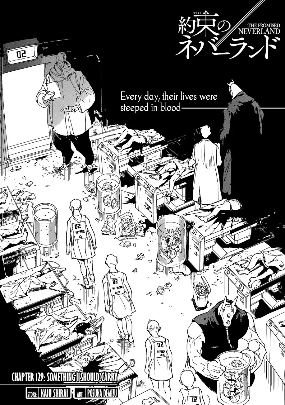 Yakusoku no Neverland Chapter 129 page 3 - Chapter 129: Something I should carry