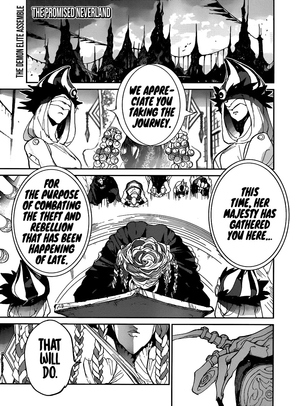 Yakusoku no Neverland Chapter 132 page 1 - Chapter 132: Assailing Criminals
