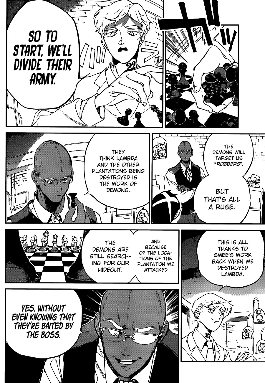Yakusoku no Neverland Chapter 132 page 12 - Chapter 132: Assailing Criminals