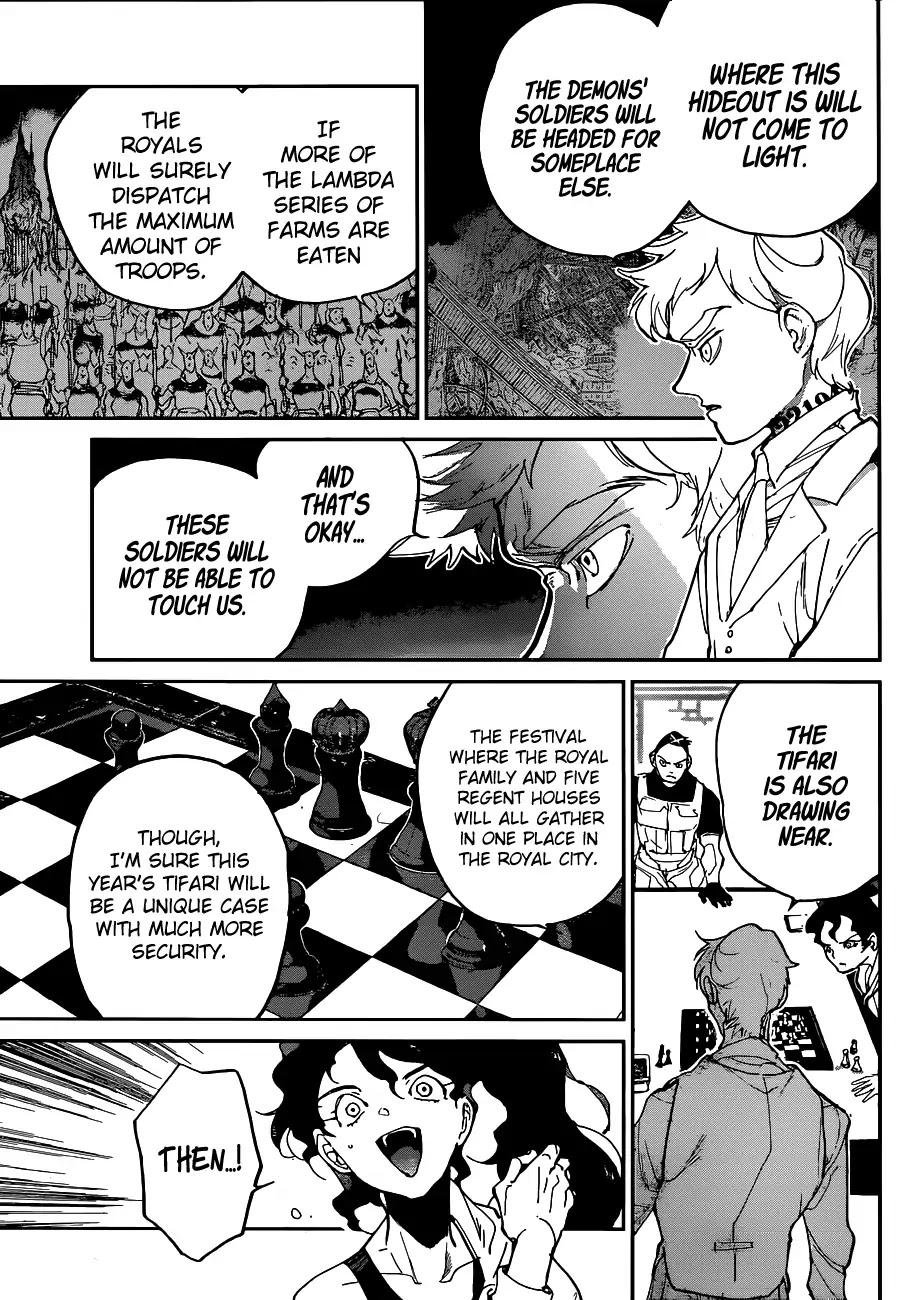 Yakusoku no Neverland Chapter 132 page 13 - Chapter 132: Assailing Criminals