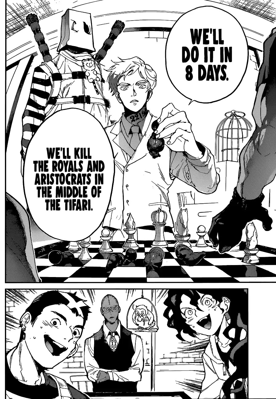 Yakusoku no Neverland Chapter 132 page 14 - Chapter 132: Assailing Criminals