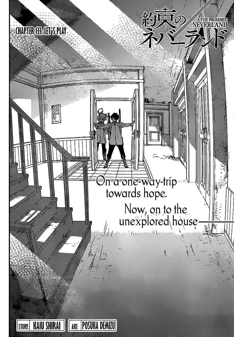 Yakusoku no Neverland Chapter 133 page 3 - Chapter 133: Let's Play