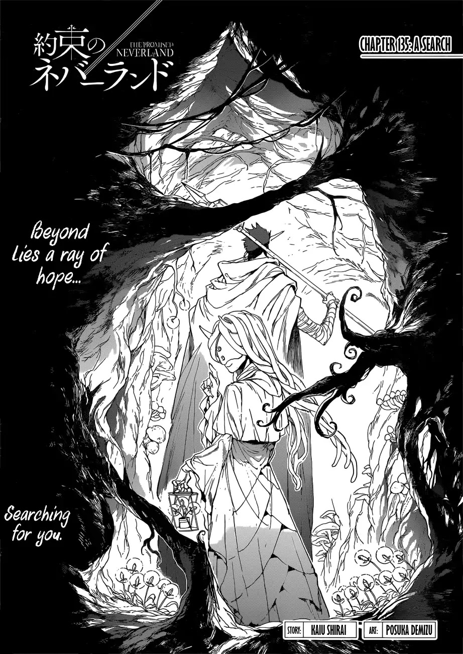 Yakusoku no Neverland Chapter 135 page 1 - Chapter 135: A Search