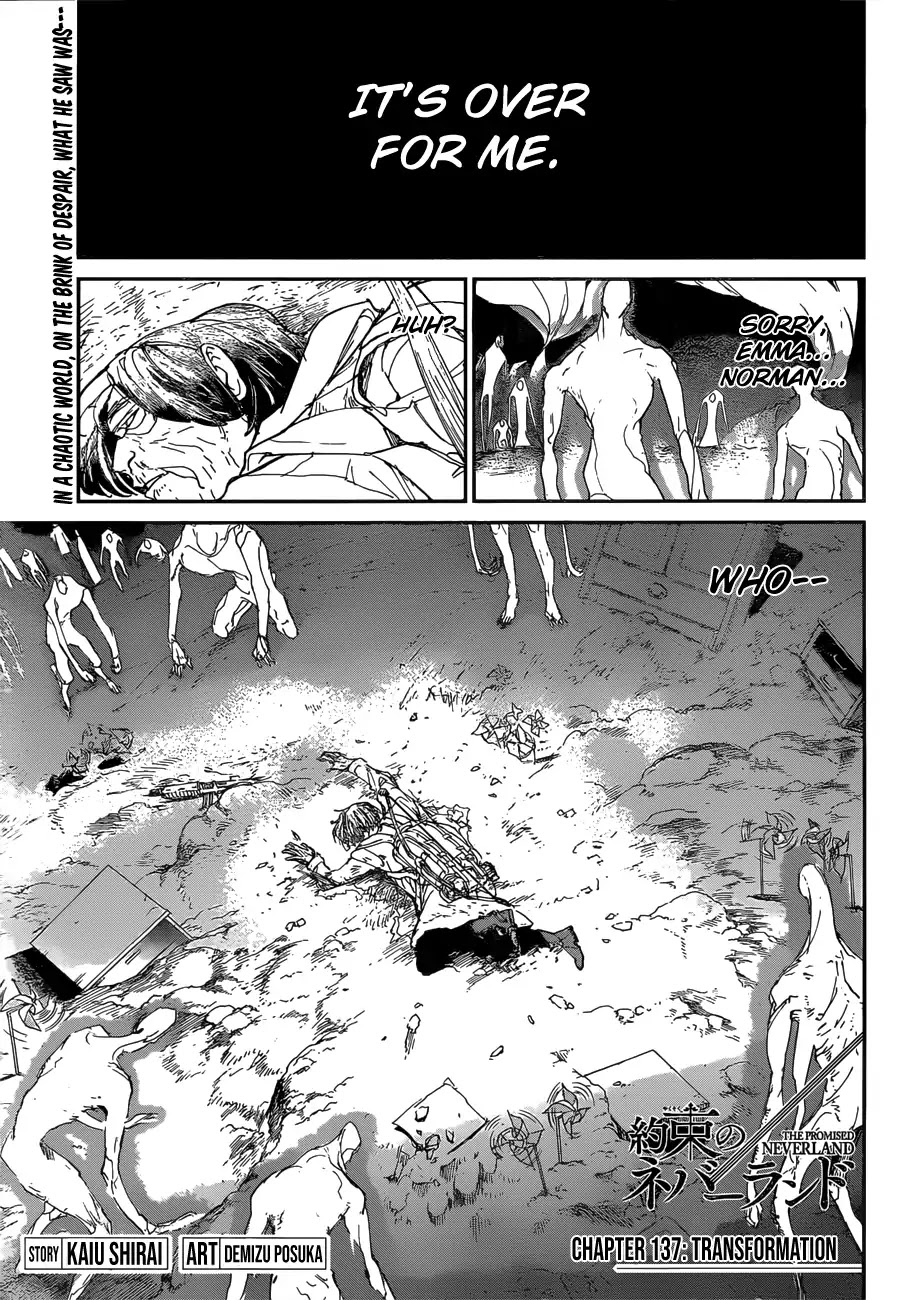 Yakusoku no Neverland Chapter 137 page 1 - Chapter 137: Transformation