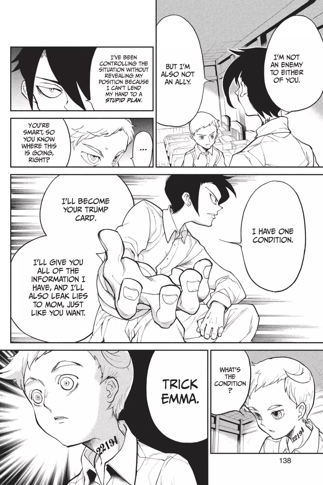Yakusoku no Neverland Chapter 14 page 10 - Chapter 14: Trump Card