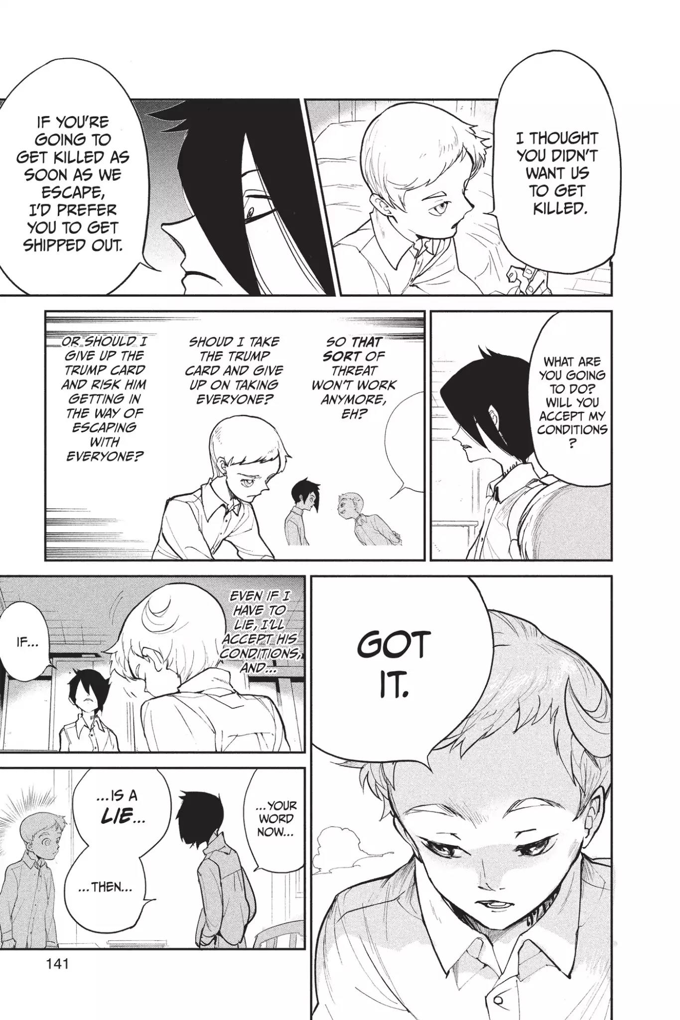 Yakusoku no Neverland Chapter 14 page 13 - Chapter 14: Trump Card