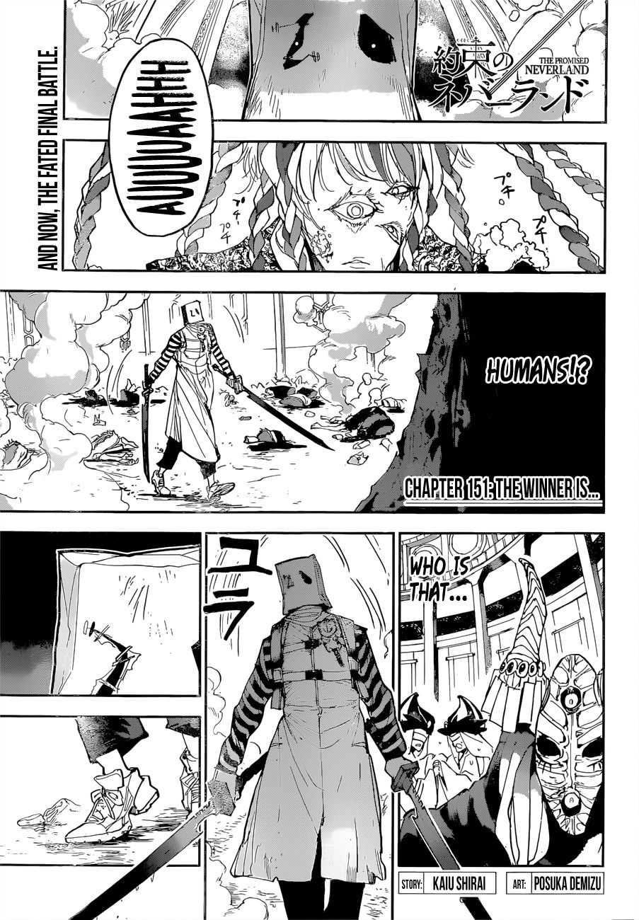 Yakusoku no Neverland Chapter 151 page 1 - Chapter 151: The Winner Is...