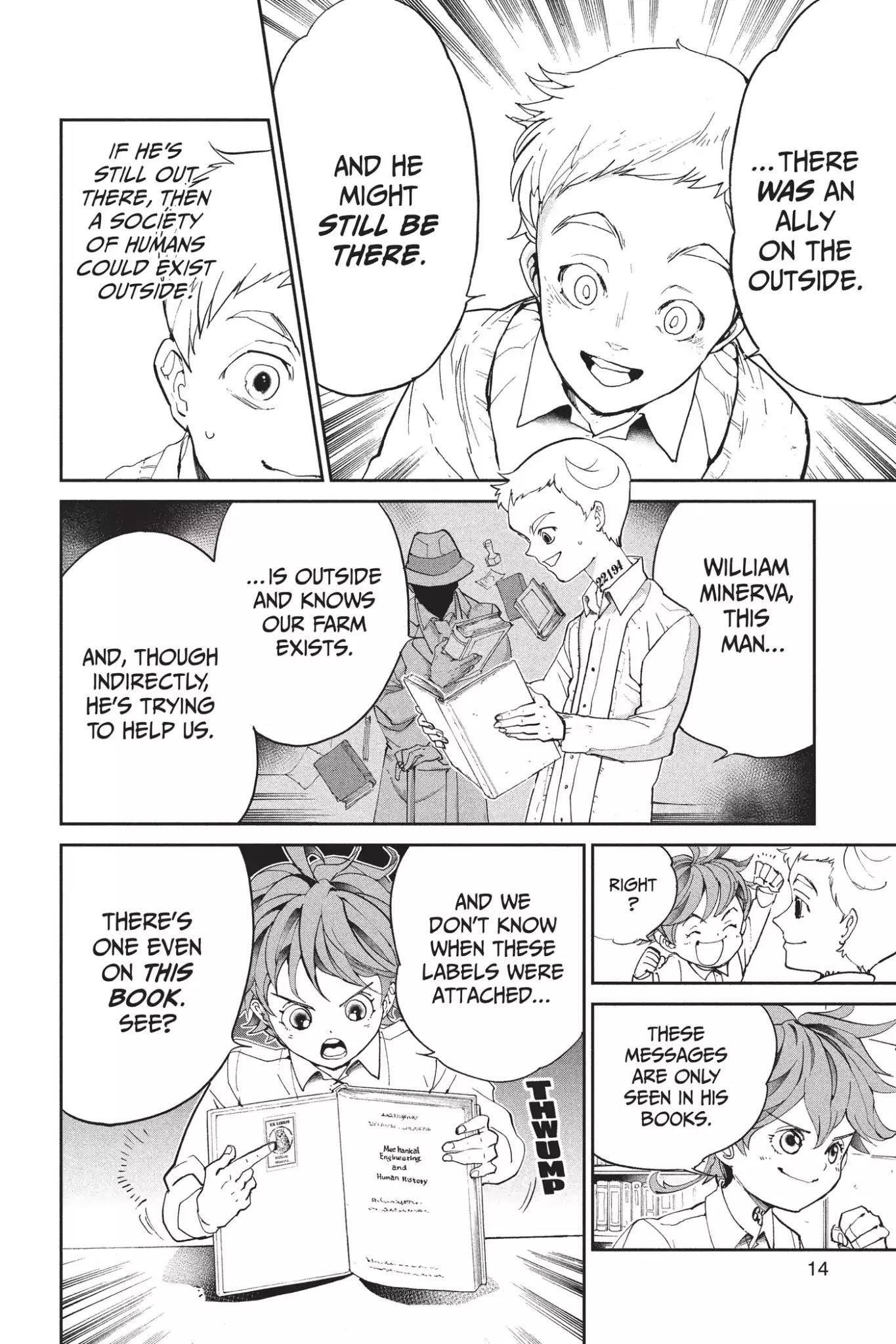 Yakusoku no Neverland Chapter 17 page 14 - Chapter 17: The Secret Room and William Minerva, Part 2