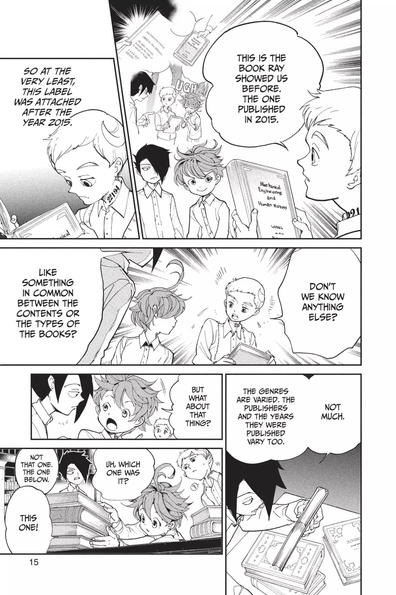 Yakusoku no Neverland Chapter 17 page 15 - Chapter 17: The Secret Room and William Minerva, Part 2
