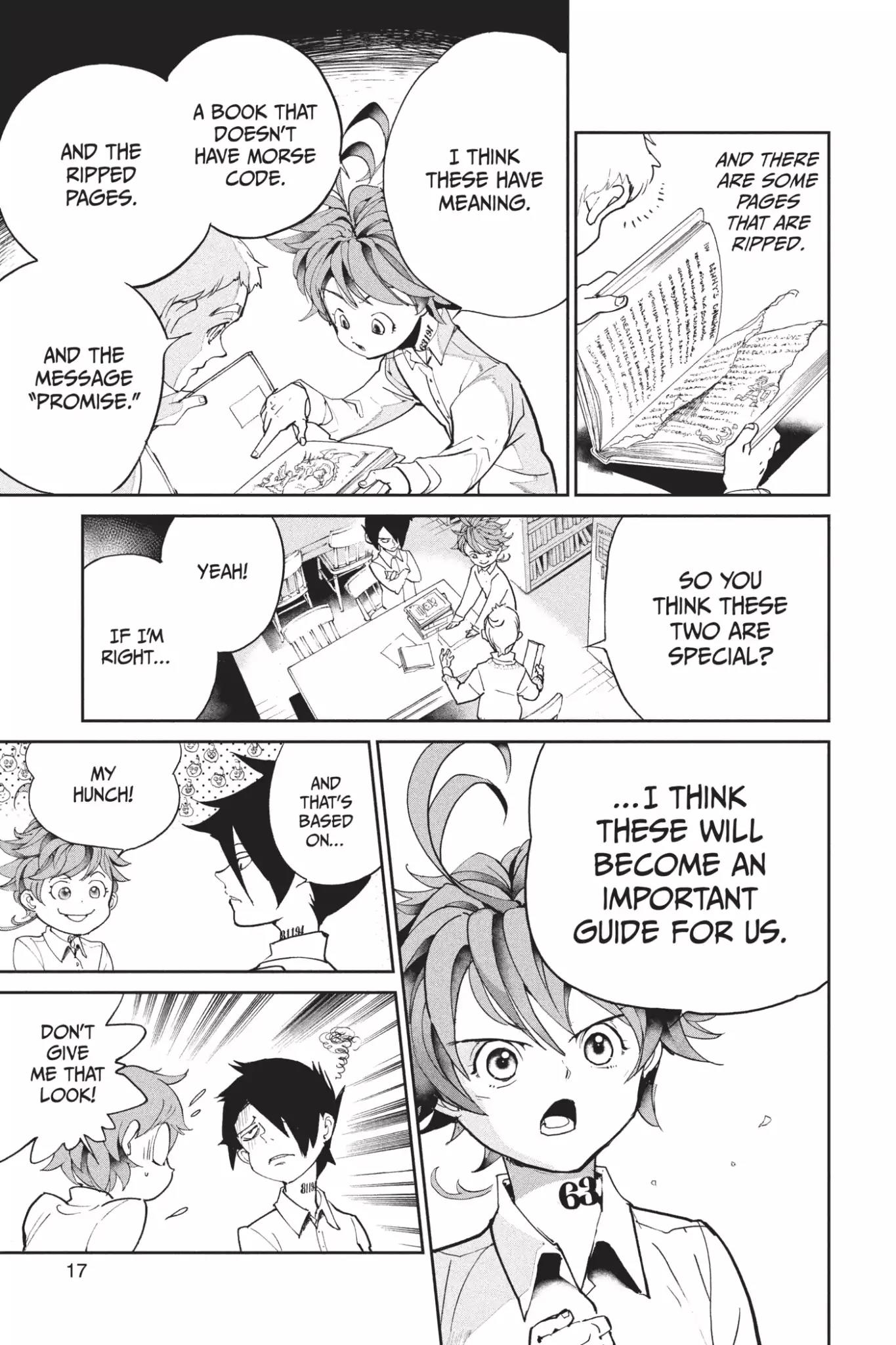 Yakusoku no Neverland Chapter 17 page 17 - Chapter 17: The Secret Room and William Minerva, Part 2