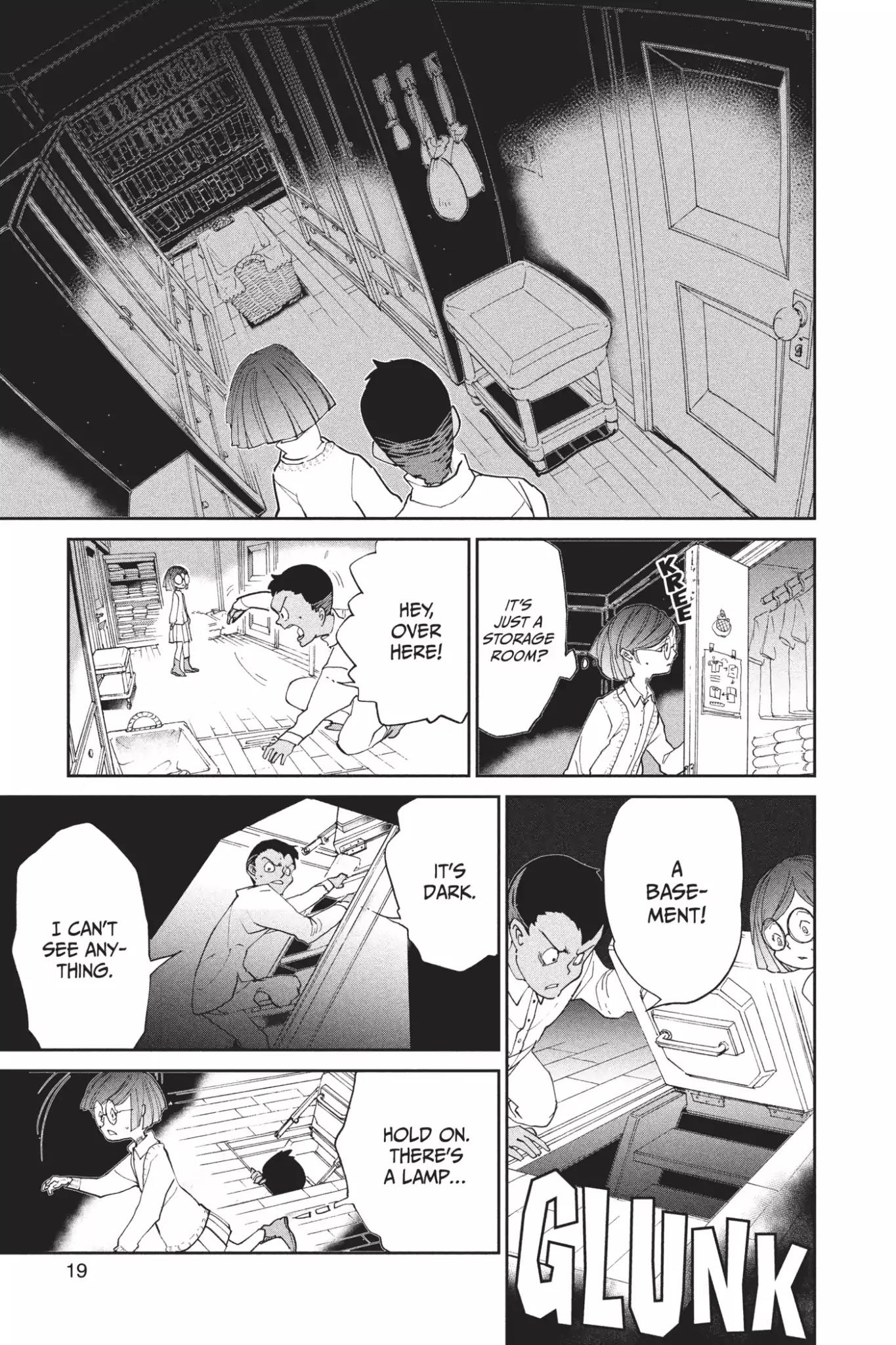Yakusoku no Neverland Chapter 17 page 19 - Chapter 17: The Secret Room and William Minerva, Part 2