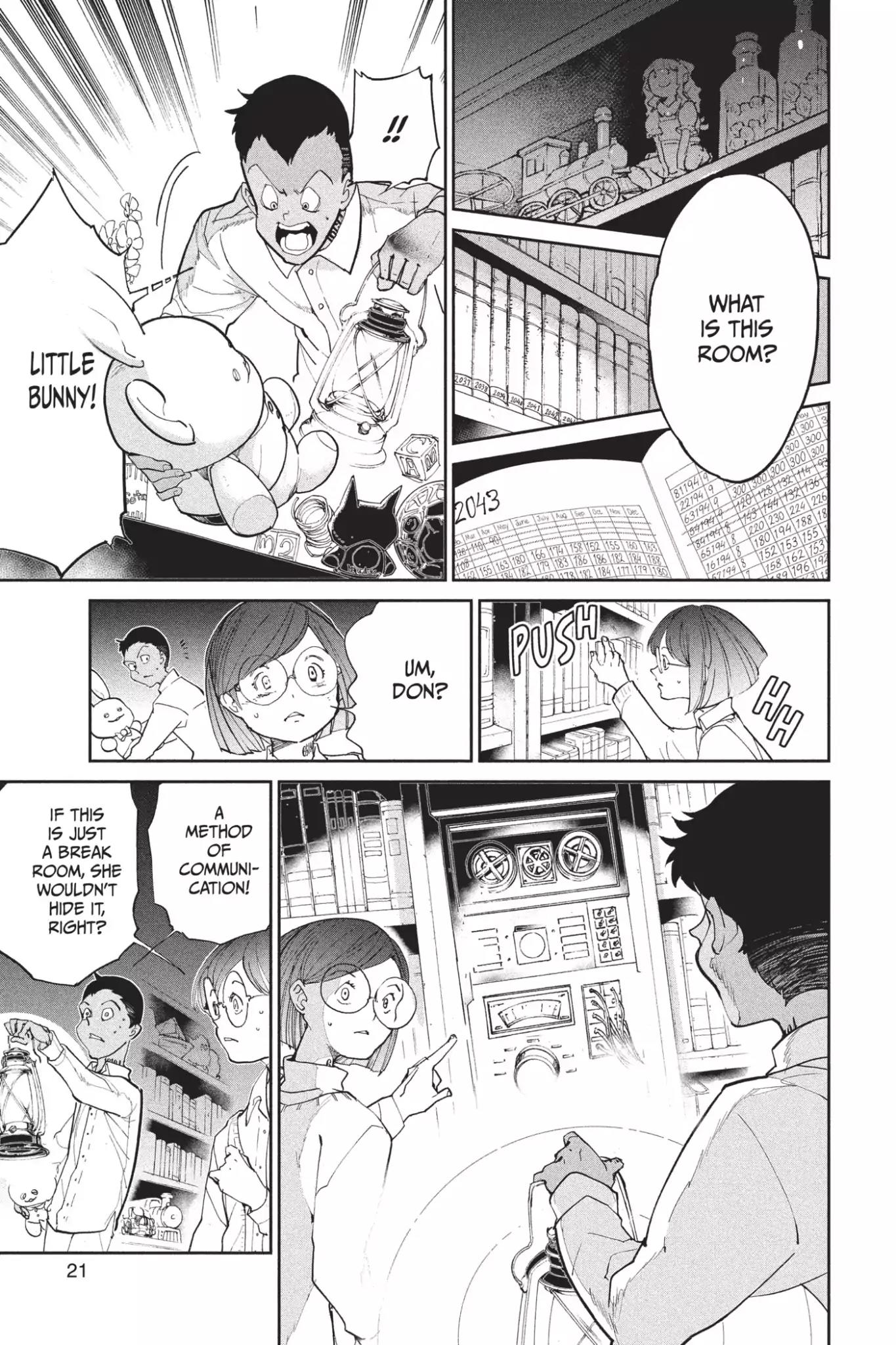 Yakusoku no Neverland Chapter 17 page 21 - Chapter 17: The Secret Room and William Minerva, Part 2