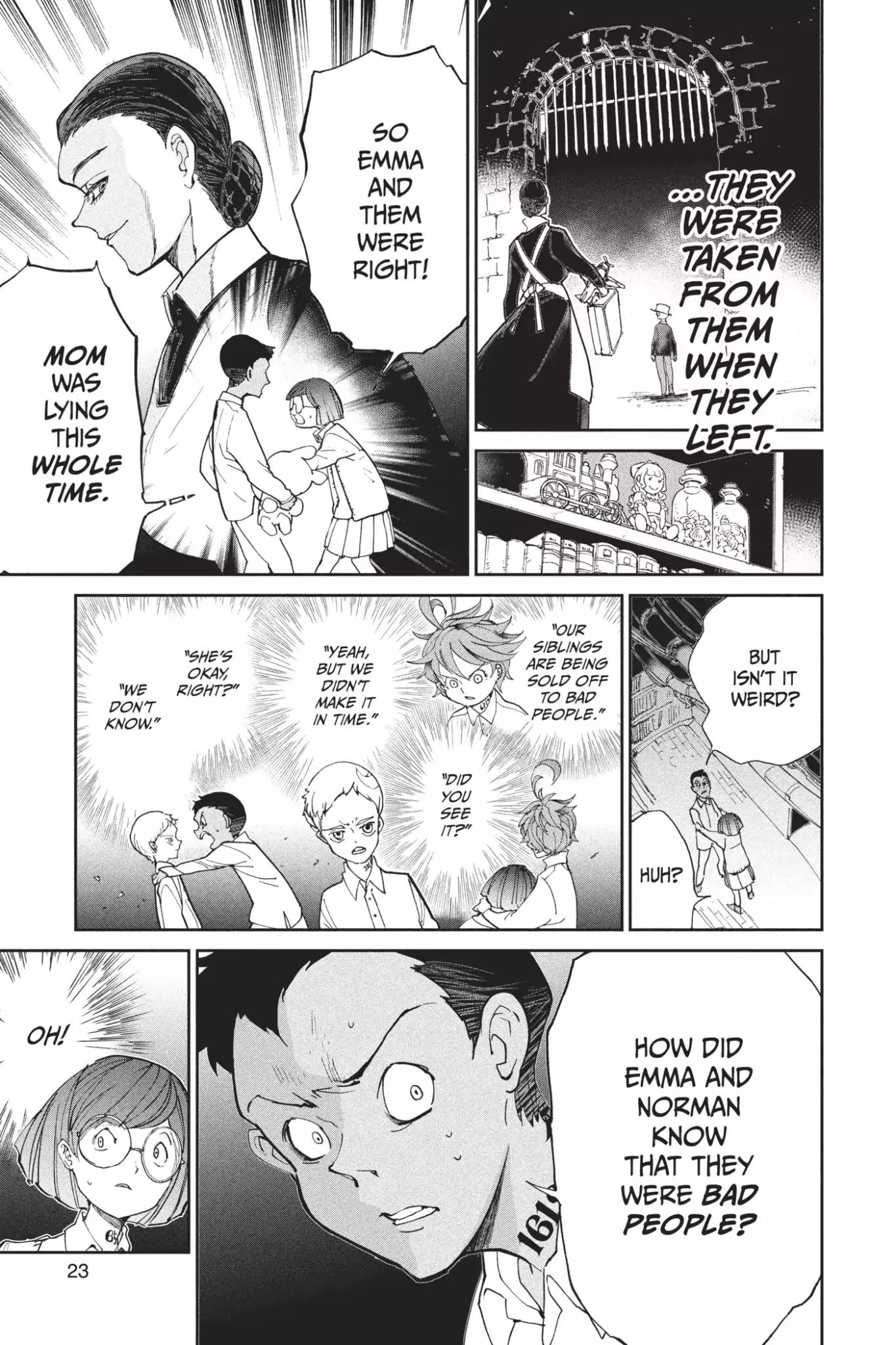 Yakusoku no Neverland Chapter 17 page 23 - Chapter 17: The Secret Room and William Minerva, Part 2