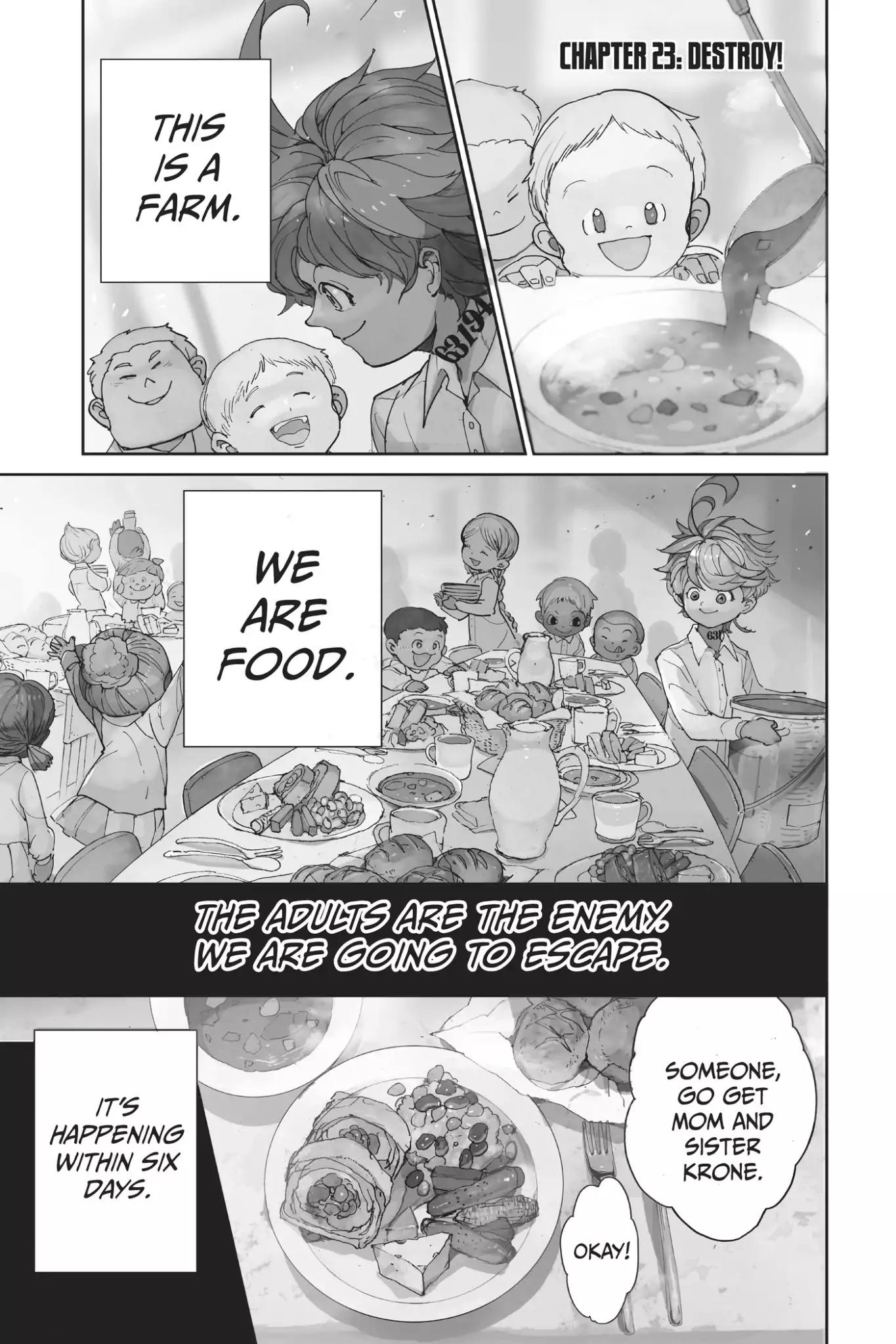 Yakusoku no Neverland Chapter 23 page 1 - Chapter 23: Destroy!