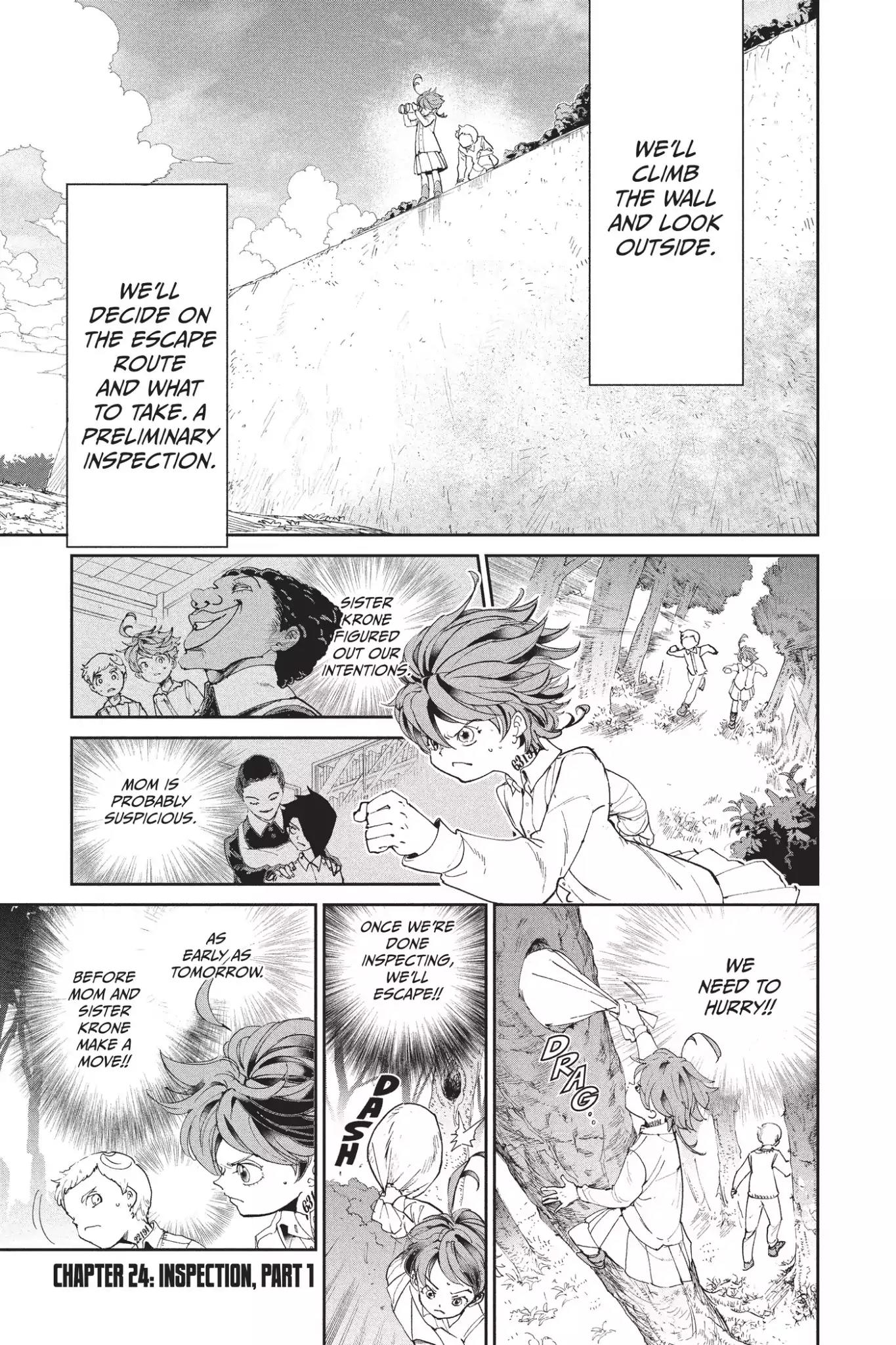 Yakusoku no Neverland Chapter 24 page 1 - Chapter 24: Inspection, Part 1