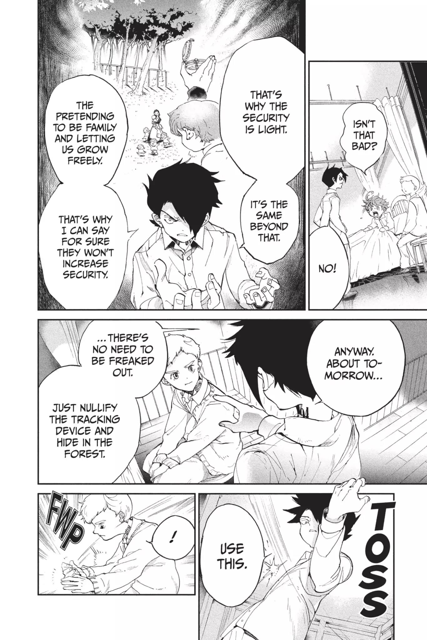 Yakusoku no Neverland Chapter 28 page 10 - Chapter 28: Concealment, Part 1