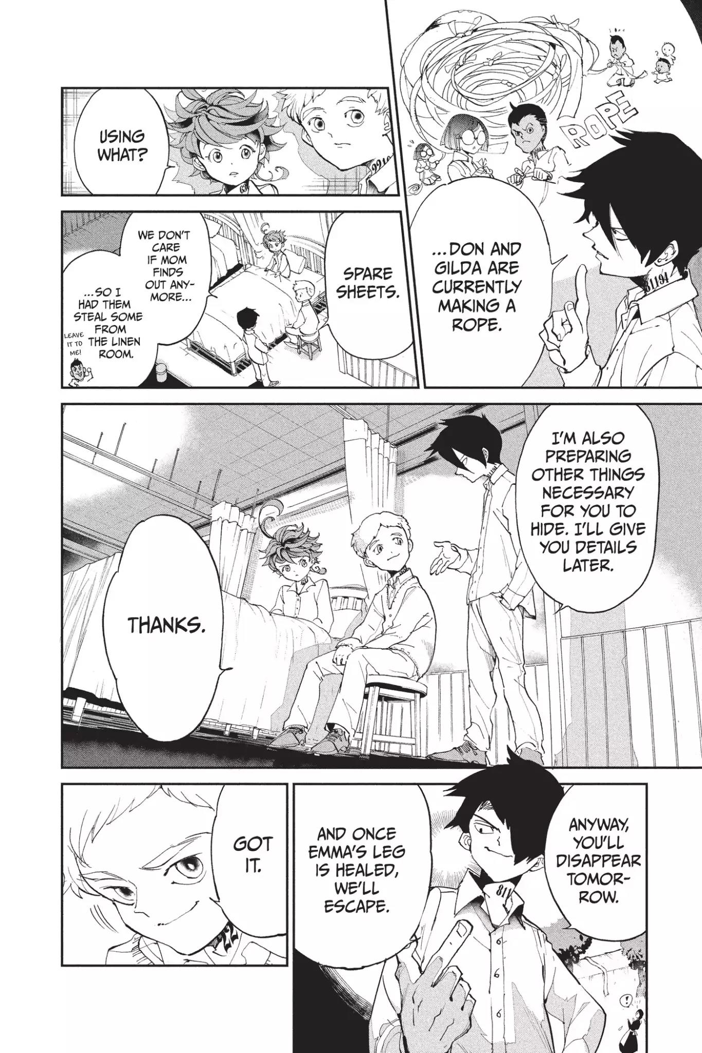 Yakusoku no Neverland Chapter 28 page 12 - Chapter 28: Concealment, Part 1