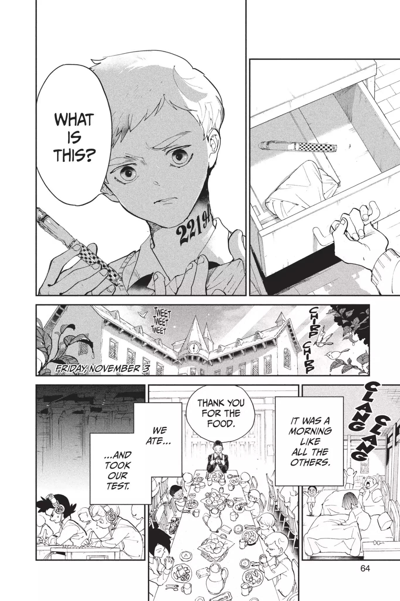 Yakusoku no Neverland Chapter 28 page 18 - Chapter 28: Concealment, Part 1
