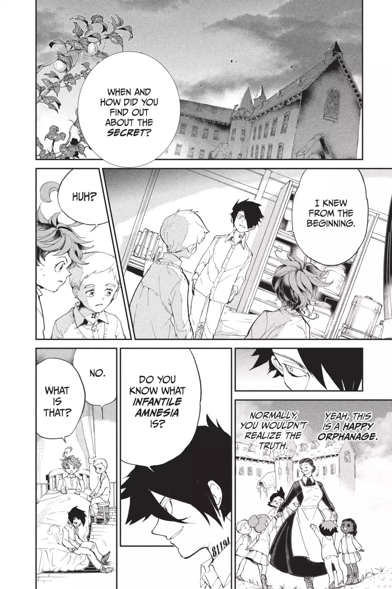 Yakusoku no Neverland Chapter 28 page 2 - Chapter 28: Concealment, Part 1