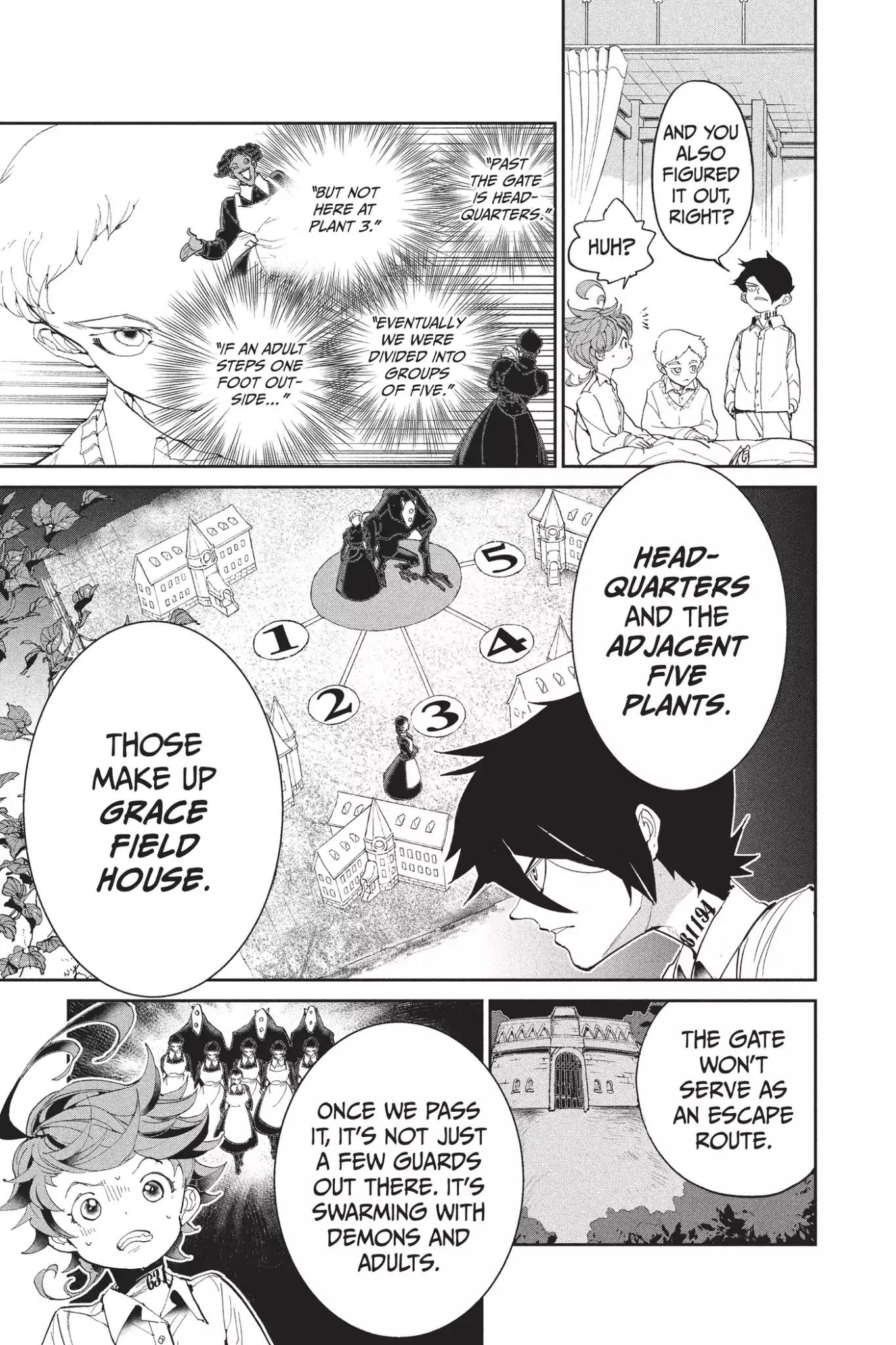 Yakusoku no Neverland Chapter 28 page 9 - Chapter 28: Concealment, Part 1