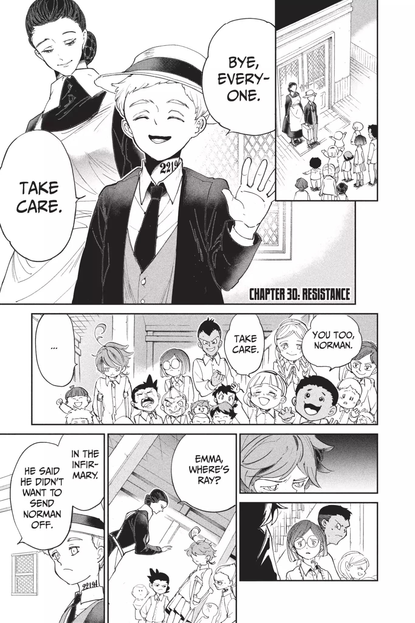 Yakusoku no Neverland Chapter 30 page 1 - Chapter 30: Resistance